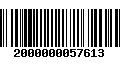 Código de Barras 2000000057613