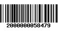 Código de Barras 2000000058479