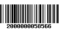 Código de Barras 2000000058566