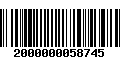 Código de Barras 2000000058745