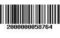 Código de Barras 2000000058764