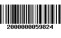 Código de Barras 2000000059824