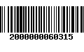 Código de Barras 2000000060315