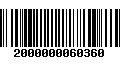 Código de Barras 2000000060360