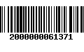 Código de Barras 2000000061371