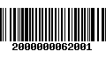 Código de Barras 2000000062001