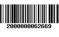 Código de Barras 2000000062669