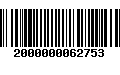 Código de Barras 2000000062753