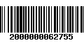 Código de Barras 2000000062755