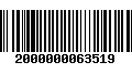 Código de Barras 2000000063519