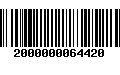 Código de Barras 2000000064420