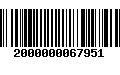 Código de Barras 2000000067951