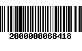 Código de Barras 2000000068418