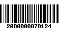 Código de Barras 2000000070124