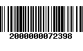 Código de Barras 2000000072398