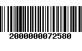 Código de Barras 2000000072580