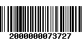 Código de Barras 2000000073727