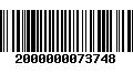 Código de Barras 2000000073748