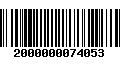 Código de Barras 2000000074053