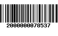 Código de Barras 2000000078537