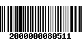 Código de Barras 2000000080511