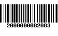 Código de Barras 2000000082083