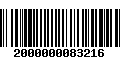 Código de Barras 2000000083216