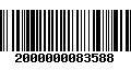 Código de Barras 2000000083588