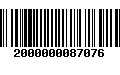 Código de Barras 2000000087076