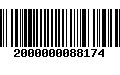 Código de Barras 2000000088174