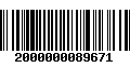 Código de Barras 2000000089671