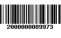 Código de Barras 2000000089973