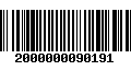 Código de Barras 2000000090191