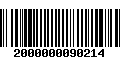 Código de Barras 2000000090214