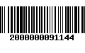 Código de Barras 2000000091144