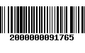 Código de Barras 2000000091765