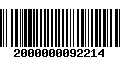 Código de Barras 2000000092214