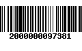 Código de Barras 2000000097381