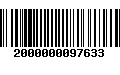 Código de Barras 2000000097633