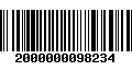 Código de Barras 2000000098234