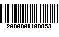 Código de Barras 2000000100853