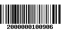 Código de Barras 2000000100906