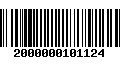 Código de Barras 2000000101124