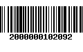 Código de Barras 2000000102092