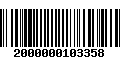 Código de Barras 2000000103358