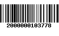 Código de Barras 2000000103778