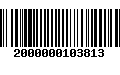 Código de Barras 2000000103813