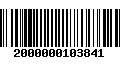 Código de Barras 2000000103841