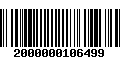 Código de Barras 2000000106499