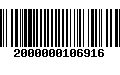 Código de Barras 2000000106916